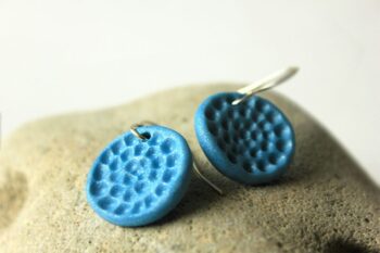 Sky Blue Hoop Earrings - Image 4