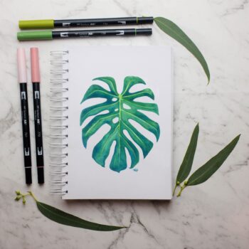 Bullet Journal - Monstera Leaf