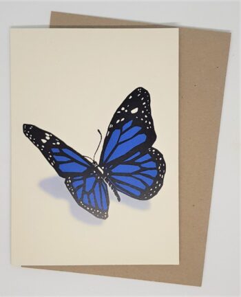 Butterfly (Blue), Greeting Card