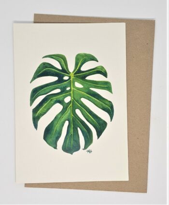 Monstera Leaf, Greeting Card