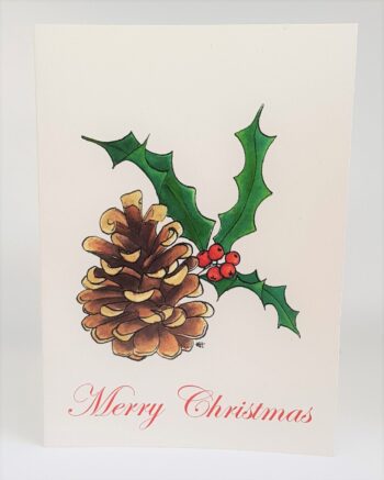 Merry Christmas - Pine cone and Holly - Image 2