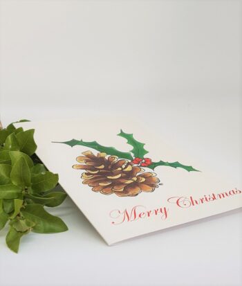 Merry Christmas - Pine cone and Holly - Image 3